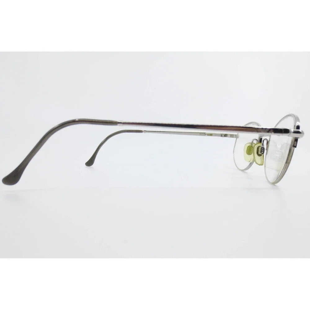Emporio Armani 080 707 Silver Oval Semi Rimless Eyeglasses Made in Italy